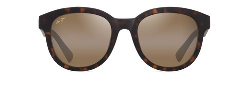 Maui Jim Ihupani AF Round Sunglasses, Matte Dark Havana/Hcl Bronze Polarized, Large