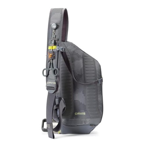 Orvis Fly Fishing Sling Pack - Easy Reach Single Strap Backpack with Durable Docks for Fly Fishing Accessories, Steel Camo - One Size