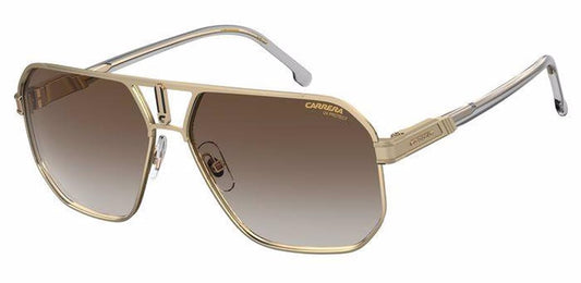 Carrera CA1062/S J5G 62MM Gold / 86 Black Brown Green Square Sunglasses for Men + BUNDLE With Designer iWear Complimentary Eyewear Kit
