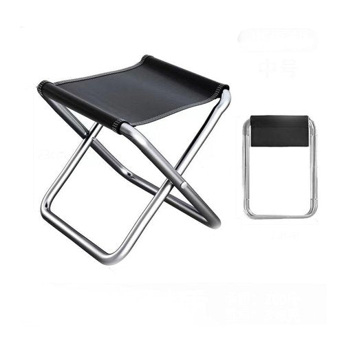zaoalife Outdoor Portable Small Folding Stool, Ultralight Aluminum Alloy Bracket Folding Stool for Fishing Hiking Camping Gardening