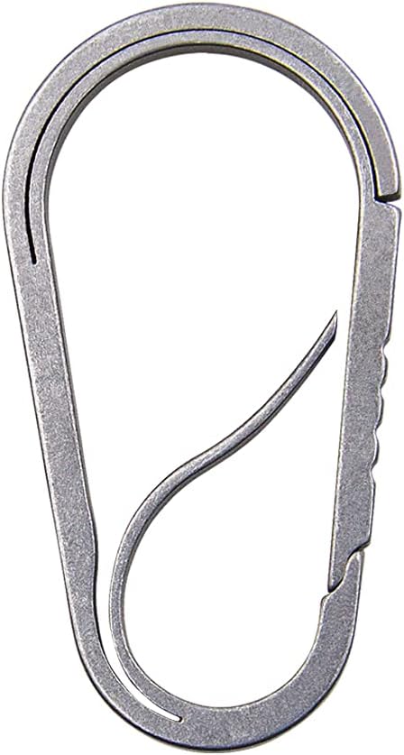 TiTo Titanium Quick Release Carabiner Lightweight Keychain with Bottle Opener Key Clip for Sport Outdoor Hiking and Camping