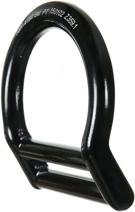 Fusion Climb Bent Aluminum Slotted Light Weight D-Ring for 1 3/4" Webbing Black