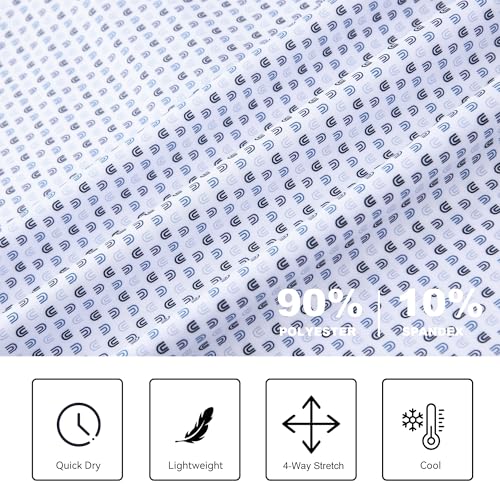 SAMERM Mens Golf Shirts Short Sleeve Dry Fit Performance Moisture Wicking Print Sport Polo Shirts for Men Casual