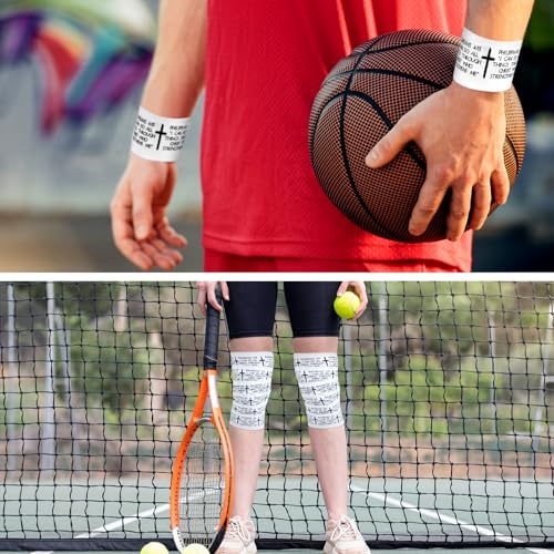 Christian Athletic Tape 5 Rolls - Supportive Cotton & Zinc Oxide Wrist Wraps for Athletes - Variation 5