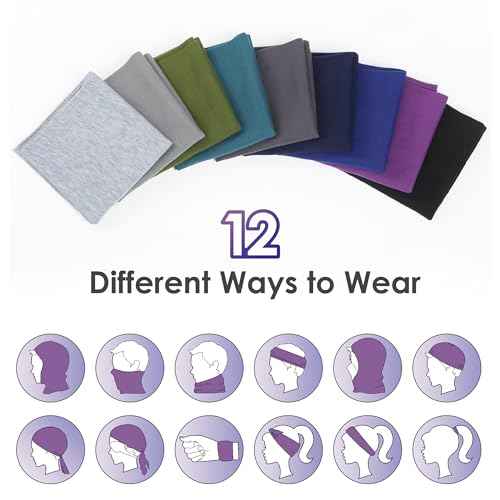UNCO- Neck Gaiters, 9 Pack, Neck Gaiter, Gators Face Mask, Neck Gator, Head Scarf for Men, Headwraps for Women, Face Cover for Sun Protection, Head Wraps for Men, Bandanas for Women, Bandana