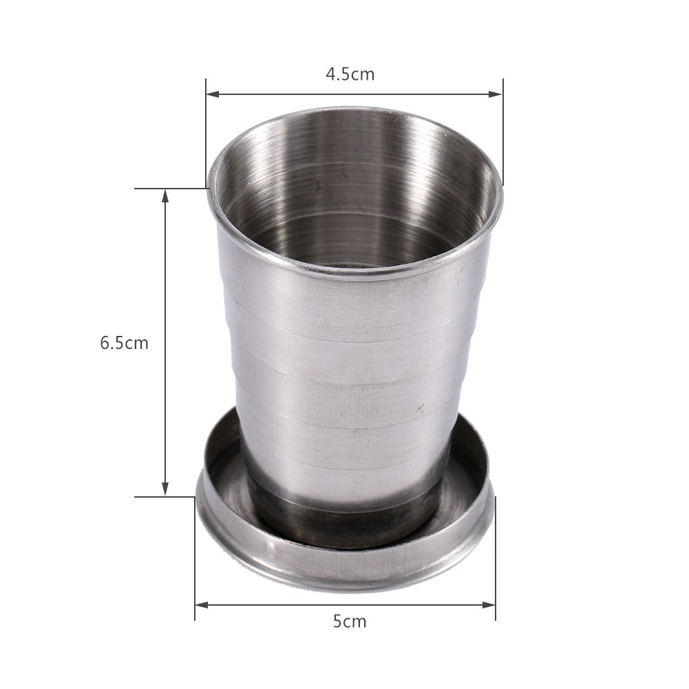 Collapsible,Collapsible Cups for Traveling,Collapsible Cups,Travel Cup,Foldable Cup,Stainless Steel Collapsible Cup Compact, and Portable Travel Cup