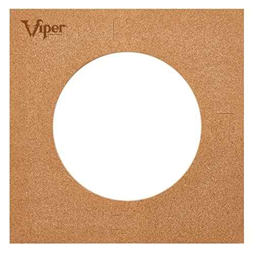 Viper Defender II Cork-Lined Dartboard Surround Reversable Wall Protector, Fits 17.75" and 18" Bristle Dartboards, Compression-Fit Tool-Free Easy Mounting, Tan, Square, 28.25" L x 28.25" W x 1" Thick