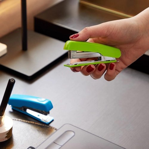 Ellie 2 Mini Stapler - Cute Desk Stapler, Standard Staples (Blue & Green) for Office & School Supplies