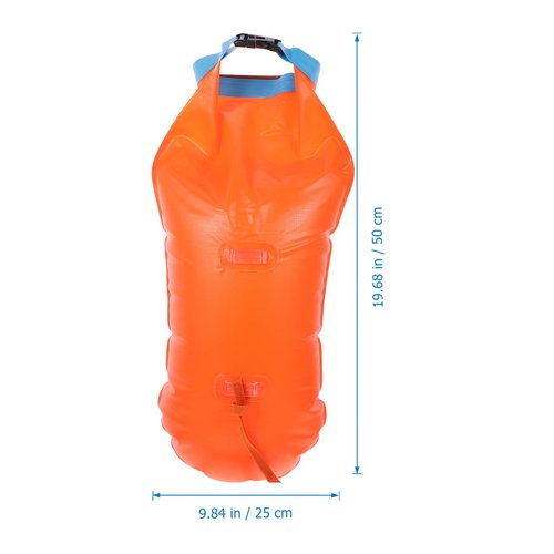 Swim Buoy Dry Bag Swim Safety Float Keep Gear Dry Swim Buoy Float for Open Water, Boating Kayaking Fishing Rafting Swimming Training and Camping