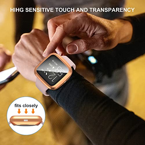 12 Pack Fitbit Versa 2 Screen Protector Case with Soft TPU Cover - Precise Fit