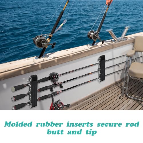 2 Pack Vertical Fishing Rod Holders for Boat - Durable Watercraft Storage Rack