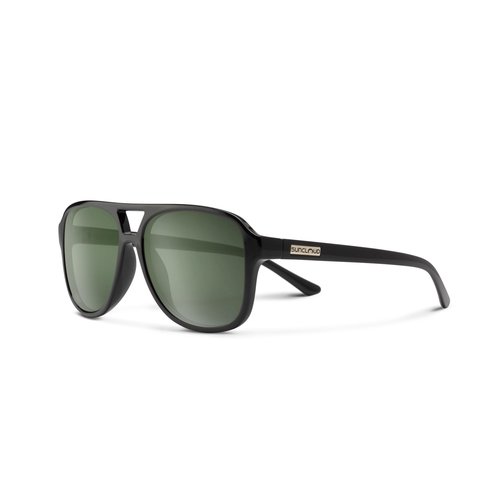 Suncloud Sandy Polarized Sunglasses – 100% UV Protection – Comfortable Fit, Trendy Design – for Men & Women – Black + Polarized Gray Green Lenses