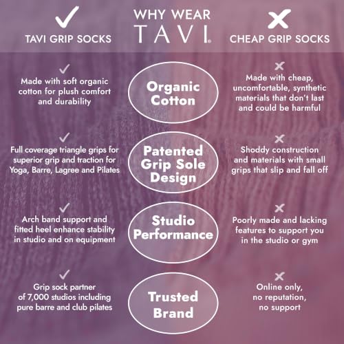 Pilates Socks with Grips for Women - Non-Slip Ebony Small