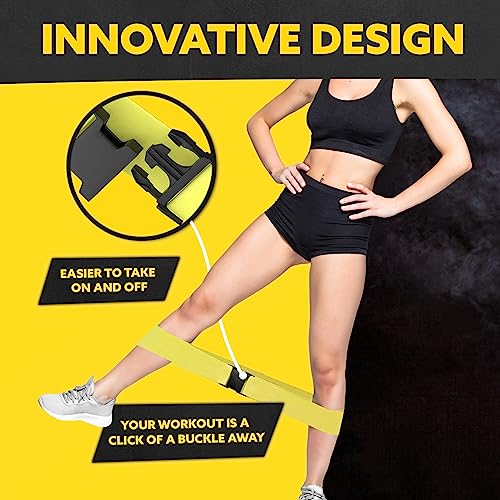 Fabric Resistance Bands for Working Out, 5-Band Set - Multicolor Buckle