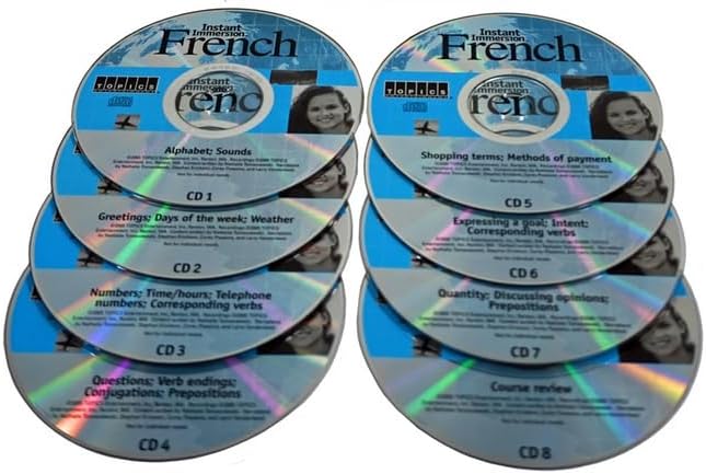 Topics Entertainment Learn How to Speak French Language - Instant Immersion 8 Audio CD Set
