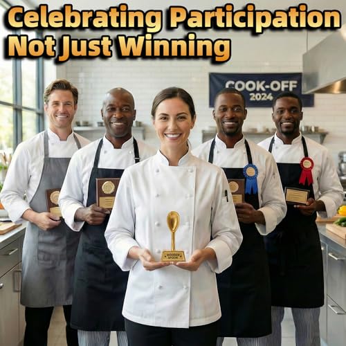 6 Inch Wooden Spoon Trophy - Funny Award for Cook-Offs & Bake-Offs