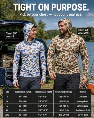 Men's UPF 50+ Sun Protection Hoodie Fishing Shirt with Face Mask - Large, Yellow/Army Green/Light Gray