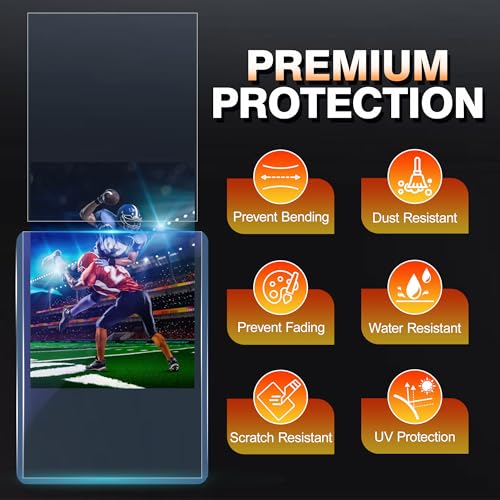 1000 Card Sleeves Set - 500 Hard Plastic & 500 Soft Clear Trading Card Protectors, 3x4 Inches