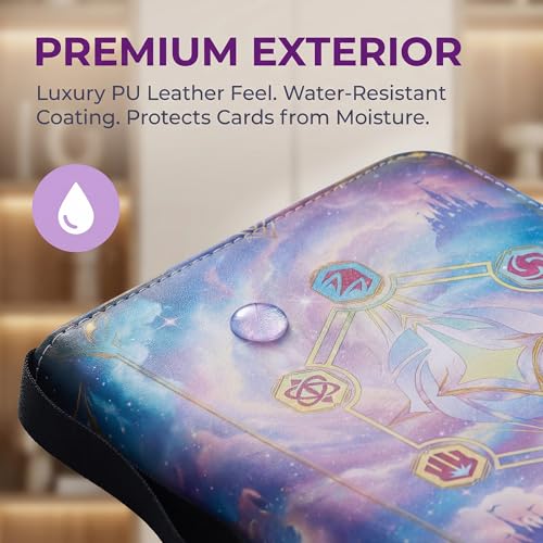 HBK Lorcana Card Binder with 400 Pockets - Multicolor Waterproof PU Leather