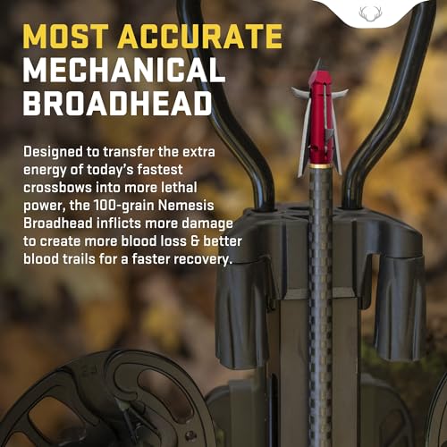 TenPoint Nemesis Broadhead - Pack of 3-100-Grain, Four-Blade, Expandable Design