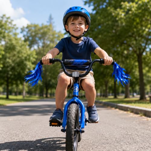 Blue Flame Bicycle Streamers 4 Pack - Kids Bike Handlebar Decorations