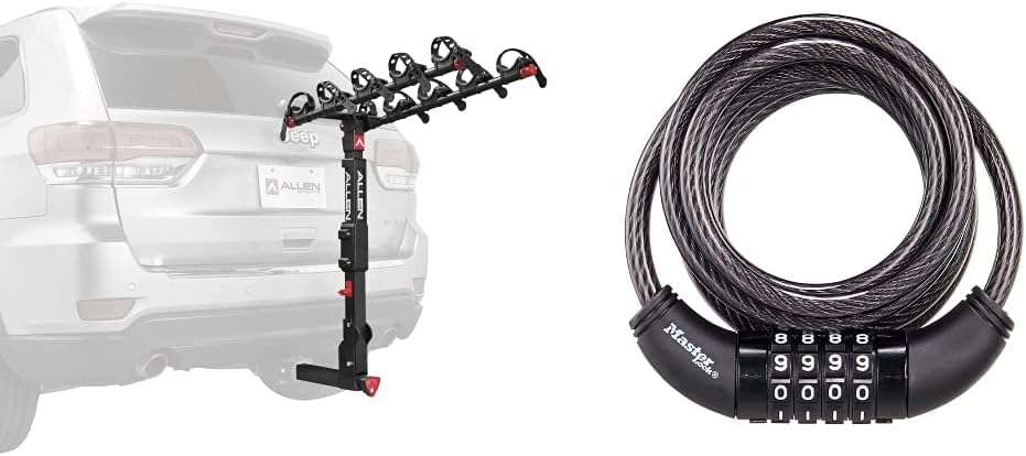 Allen Sports Deluxe Locking Quick Release 5-Bike Carrier for 2 in. Hitch, Model 552QR , Black