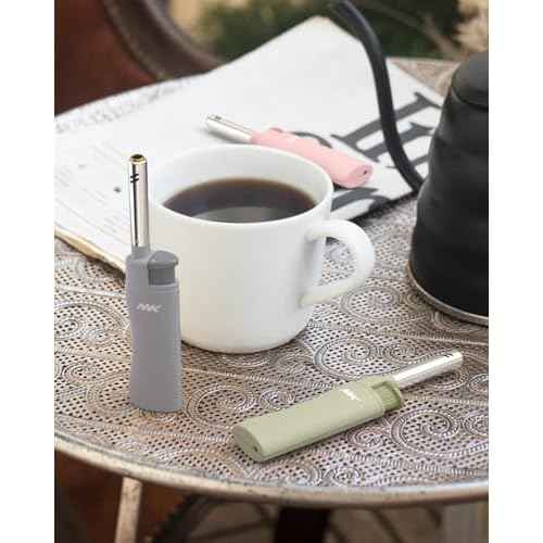 MK Candle Lighter, Butane Refillable Wind-Resistant Flame, 5-Pack for BBQ, Camping, Outdoor Use (Pastel-5pc)