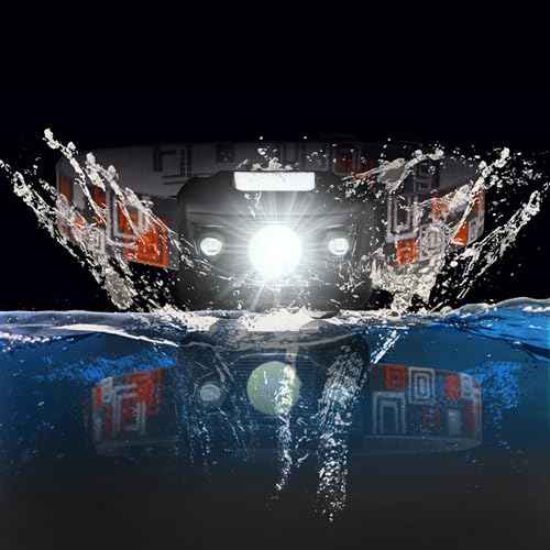 MENCH Headlamp for Kids & Adults,2 Packs Outdoor Camping Hiking Running Head lamp with White & Red Light, IPX4 Waterproof LED Headlight with Adjustable Headband,6 AAA Batteries Included
