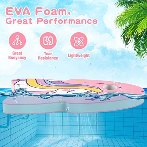 Kids Swim Kickboard - Jellyfish Pink & Unicorn Cartoon Pool Training Equipment