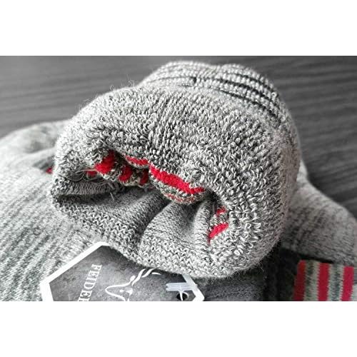 FEIDEER Men's Hiking Walking Socks, Multi-Pack Wicking Cushioned Outdoor Recreation Hiking Socks