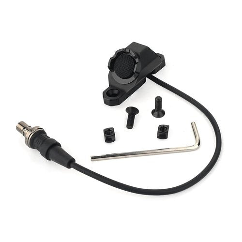 QIRUIMY Remote Pressure Switch with SF Plug for M300 M600 Scout Light Tactical Flashlight Light Switch for Mlok/Keymod Rail Aluminium Alloy Switch (BK)