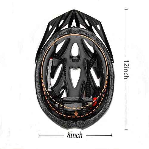 Adult Cycling Bike Helmet, Lightweight and Adjustable with Pads&Visor for Men and Women,Premium Quality Airflow Unisex Bicycle Helmet,Suggested Fit 57-62 cm