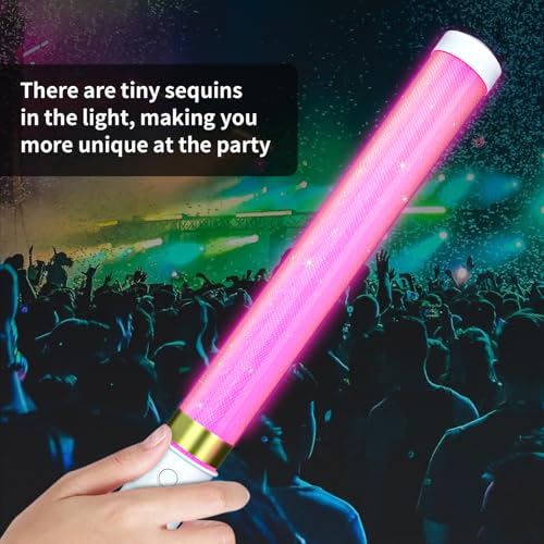 LED Glow Sticks Reusable 15 Colors Light Stick Set - 2 Pack, Battery Included - Variation ST018