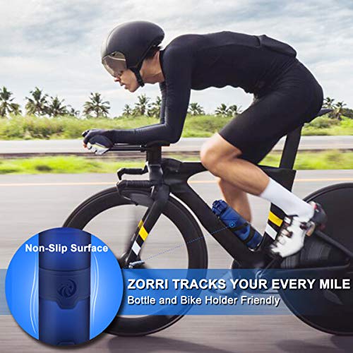 ZORRI Sports Water Bottle 17oz Dark Blue BPA-Free Leak-Proof Tritan with Filter