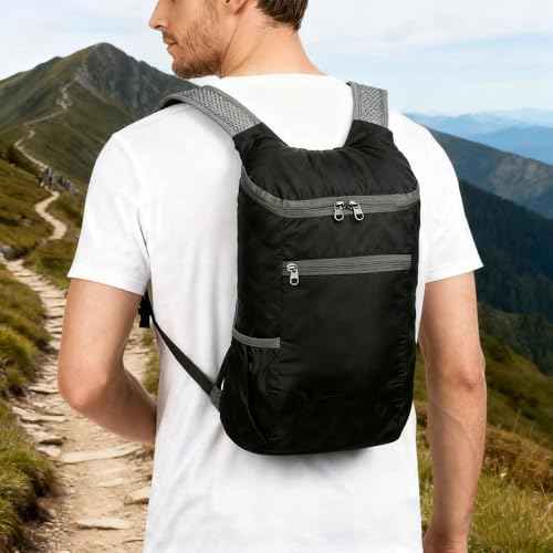 Foldable Backpack,Climbing Bag, Hiking Daypack,20L Lightweight Waterproof Travel Packable Rucksack for Men and Women