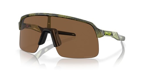Oakley Men's OO9463A Sutro Lite Low Bridge Fit Rectangular Sunglasses, Matte Transparent Fern Swirl/Prizm Bronze, 39 mm