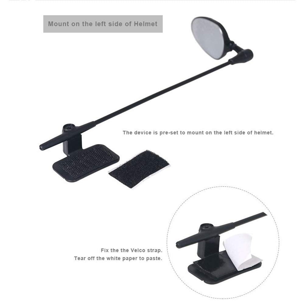 Generic Helmet Mirror 360° Adjustable Lightweight Helmet Rearview Mirror for Cycling Riding Motorcycle (As Shown), Generic5oqg83k1a9-43
