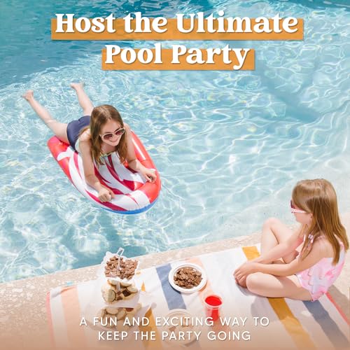 Inflatable Pool Float for Kids - 2 Pack Water Board, Summer Water Toys