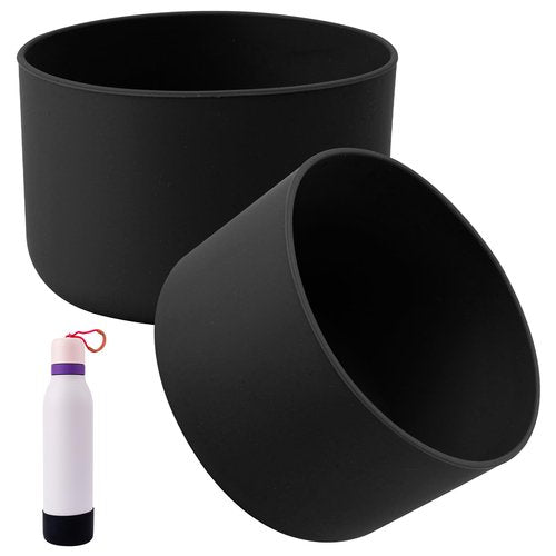 Silicone Boot for Owala, 2.95 Inch Diameter Bottle Boot Anti-Slip Bottom Protective Cover Water Bottle Accessories Compatible with Owala 24 oz (Black)