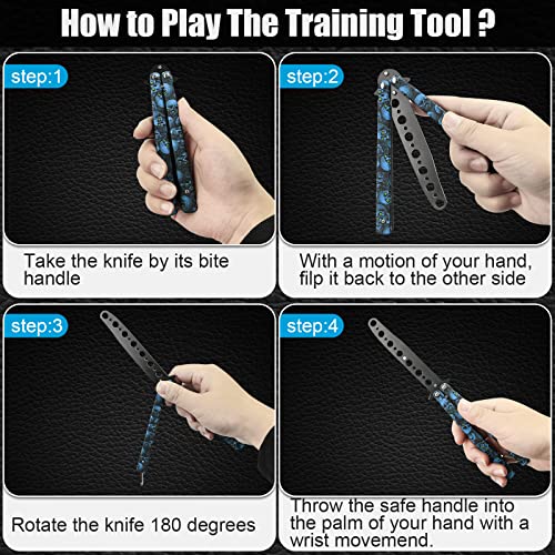 Unsharpened Skull Balisong Trainer for Flipping Practice - Stainless Steel