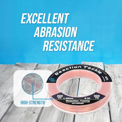 Fluorocarbon Fishing Line - 40lb, 50 Yards, Clear, Pro Grade Leader or Main