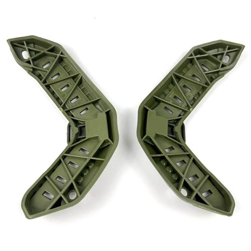 H World Shopping Airsoft Tactical Maritime Helmet Side Rail Set Guide Accessories for Flashlight OD