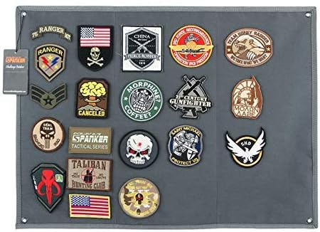 EXCELLENT ELITE SPANKER Tactical Patchs Display Board Foldable Military Patch Holder Panel (Black, S)