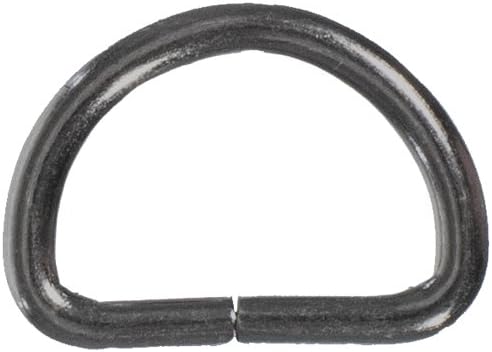 West Coast Paracord 10 Pack - Black Metal 3/4 Inch D-Rings