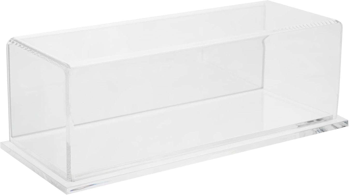 Plymor Clear Acrylic Display Case with Hardwood Base, 9" W x 3.5" D x 3" H