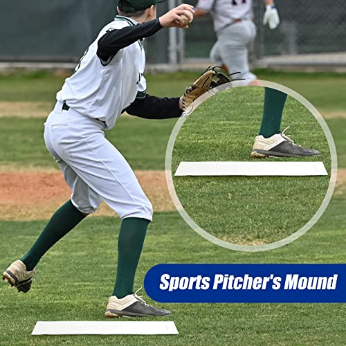 Deekin White Baseball Pitching Rubber Throw Down Pitcher's Mound - Set of 2