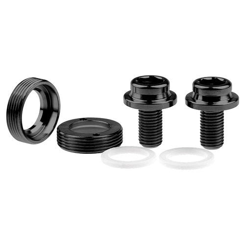 Wanyifa Titanium M8x15mm Bicycle Crank Arm Fixing Bolt with Cap for Square Taper Bottom Bracket Screws Pack of 2 (Black)