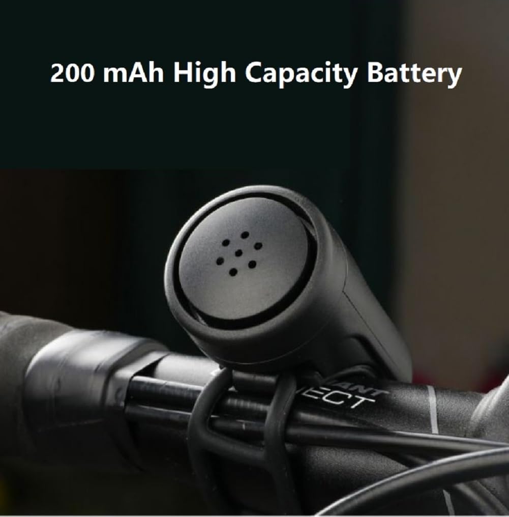 EXKOKORO Rechargeable Electric Bike Bell Horn Bell Cycling Horn for Adults with Loud Sound and Fit for Mountain Bike, Road Bike, Scooters Handlebars