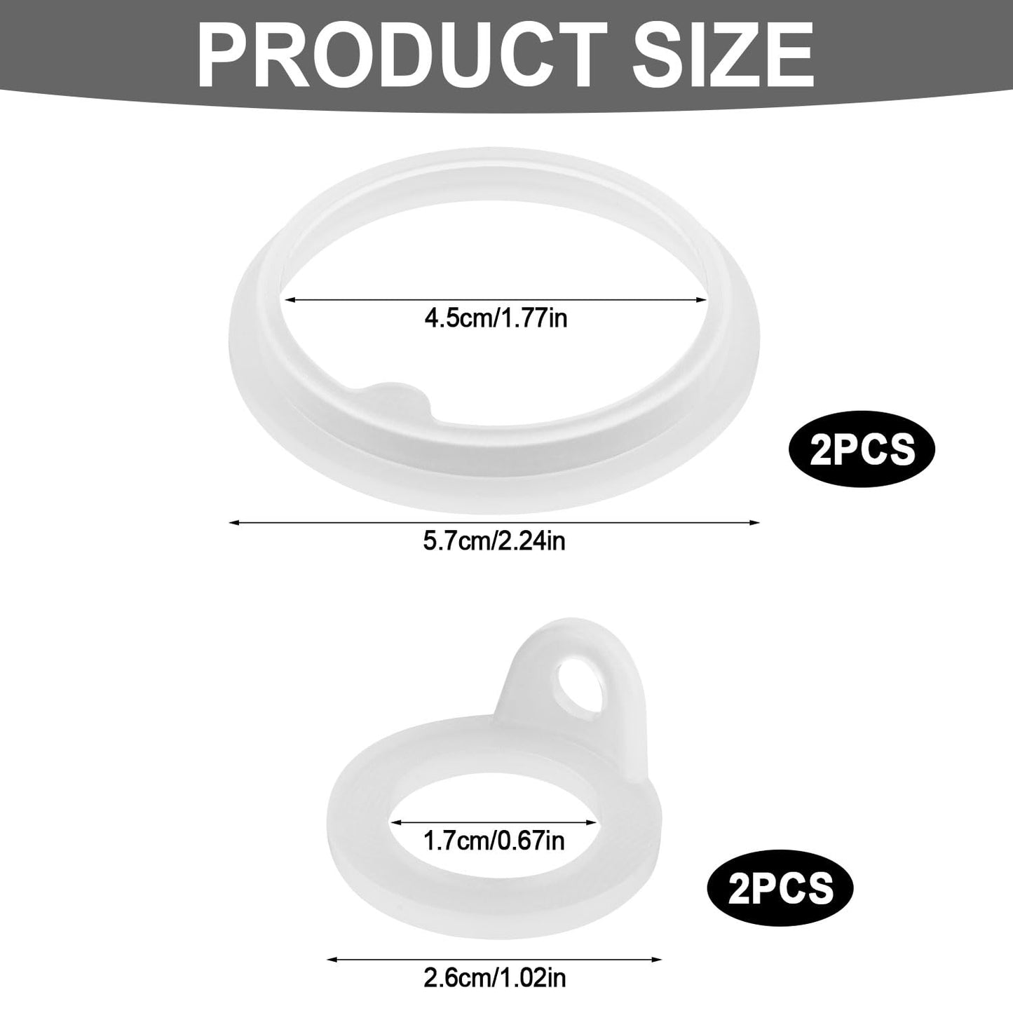 4pcs Gasket Replacement for TAKEYA Actives, Silicone Sealing Ring Gaskets Seal Parts Leak-Proof Water Bottle Lid O Ring Replacement Compatible with TAKEYA Actives All OZ (Not for TAKEYA Originals)