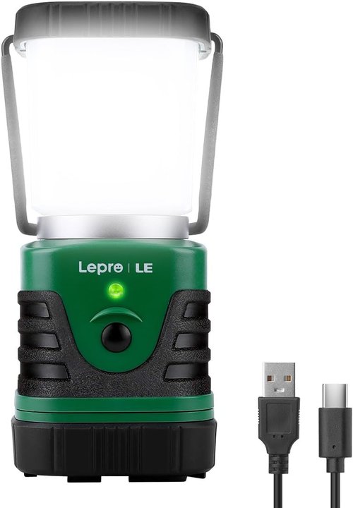 1000LM LED Camping Lantern - Rechargeable Power Bank, 4 Light Modes, Waterproof for Hiking & Emergencies